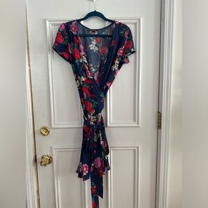 Yumi Kim Navy Blue Wrap Dress M